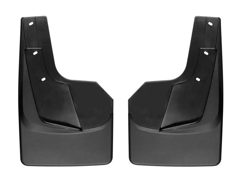 Weathertech 19+ Dodge Ram W/O Factory Flares Rear No Drill Mudflaps - Black 1