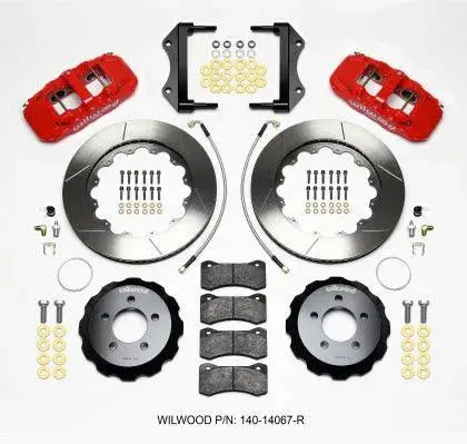 Wilwood Aero6 Front Hat Kit 14.25  Red 2014-Up Charger / 300 / Challenger W/Lines 1