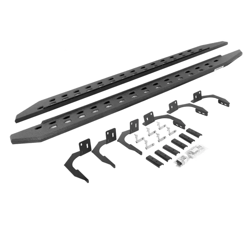Go Rhino 09-14 Dodge Ram 1500 Qc 4Dr Rb20 Slim Running Boards Kit (Incl. Brackets) - Bedliner Coat 1