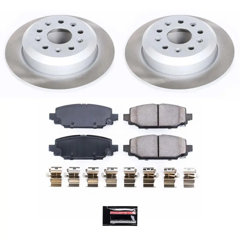 Power Stop 18-22 Jeep Wrangler Rear Semi-Coated Rotor Kit 1
