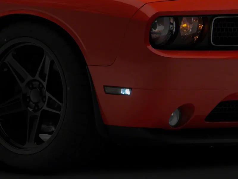 Raxiom 08-14 Dodge Challenger Axial Series Side Marker Lamps- Smoked 1