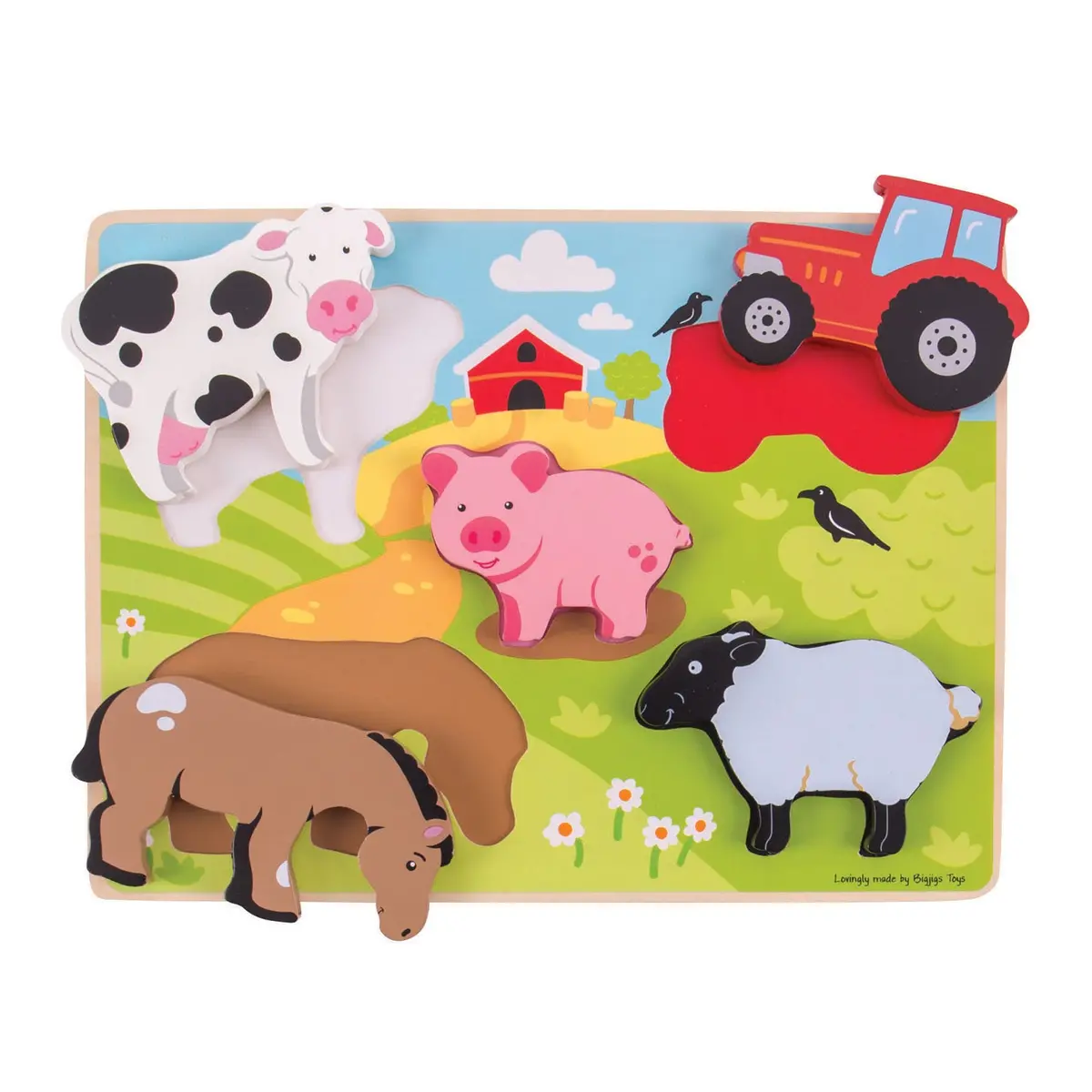 Bigjigs Houten Puzzel Boerderij, 5Dlg. 2