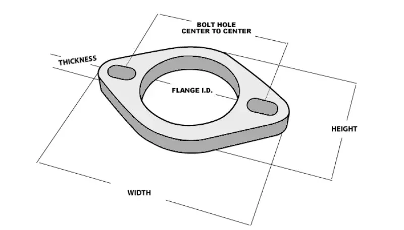 Vibrant 2-Bolt T304 Ss Exhaust Flange (3In I.D.) 1