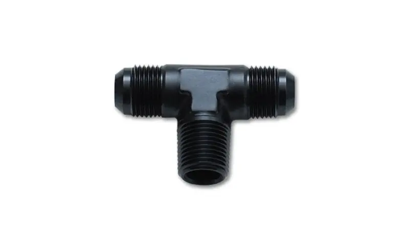 Vibrant -12An X 3/4In Npt Flare To Pipe Tee Adapter Fitting - Aluminum 1