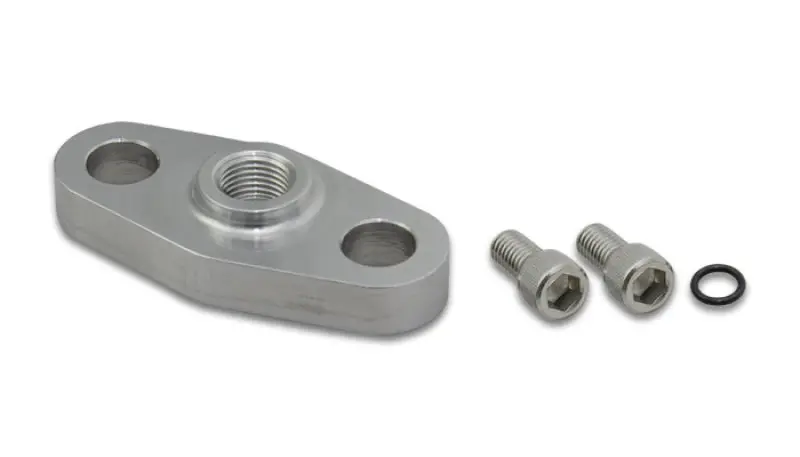 Vibrant Alum Turbo Oil Inlet Flange W/ -4An Male For Garrett Gt4708/4718/5008/5018/5518/5533/5541 1