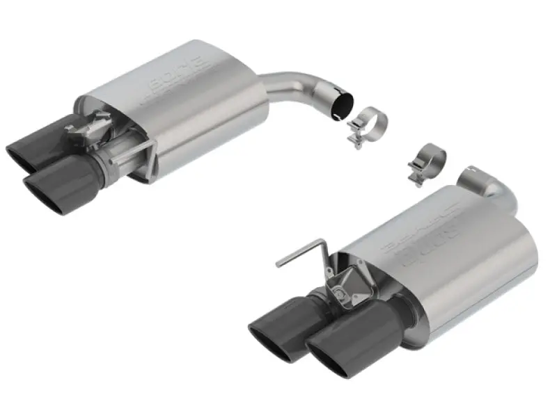 Borla 18-19 Ford Mustang Gt 5.0L At/Mt 2.5In S-Type Axle Back Exhaust W/ Valves - Black Chrome Tips 1