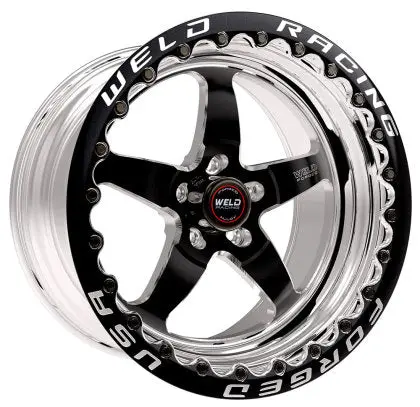Weld Racing Rt-S S71 17X11 / 5X4.75 Bp / 7.7In. Bs Black Drag Wheel (High Pad) - Black Single Beadlock Mt - 71Hb7110b77f 1