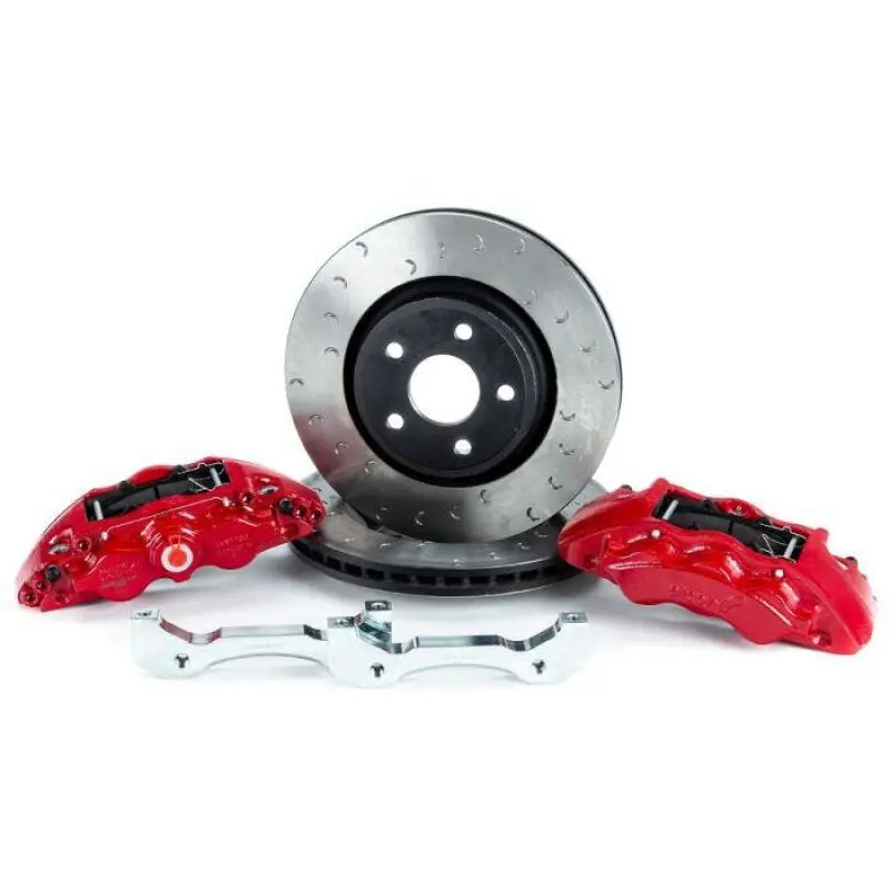 Alcon 2018+ Jeep Jl 350X32mm Rotors 6-Piston Red Calipers Front Brake Upgrade Kit 1