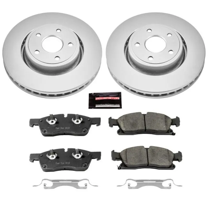 Power Stop 13-16 Dodge Durango Front Z17 Evolution Geomet Coated Brake Kit 1