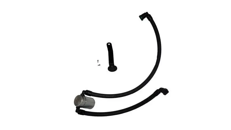 J&L 2024 Ford Mustang 5.0L Oil Separator 3.0 Pcv Side - Clear Anodized 1