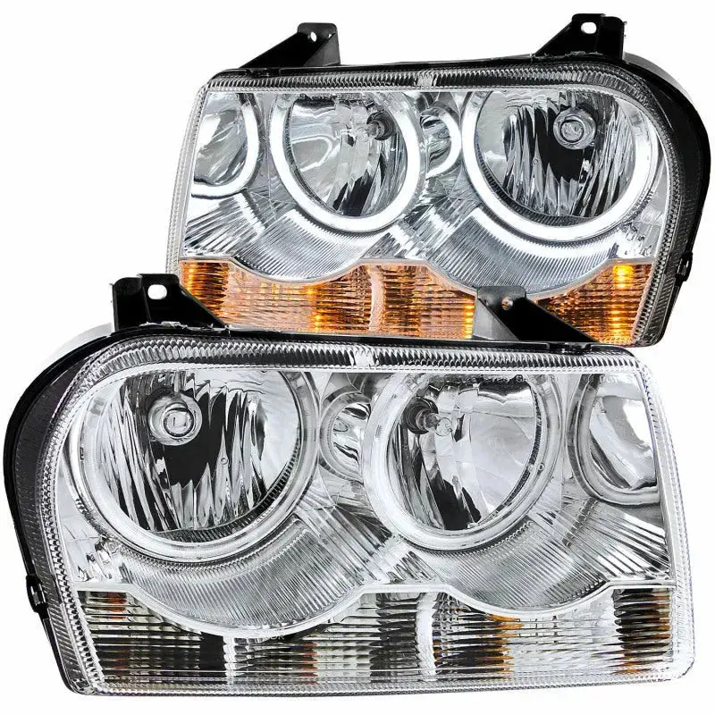 Anzo 2005-2010 Chrysler 300 Crystal Headlights W/ Halo Chrome (Ccfl) 1