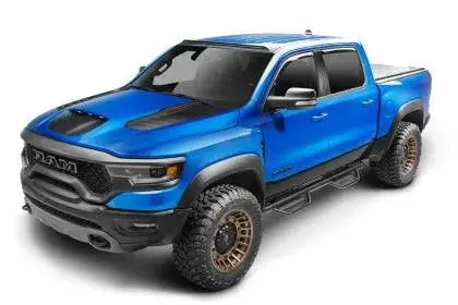 N-Fab Podium Lg 2019-2026 Dodge Ram 1500 / Trx / Rho Crew Cab - Cab Length - Tex. Black - 3In 1
