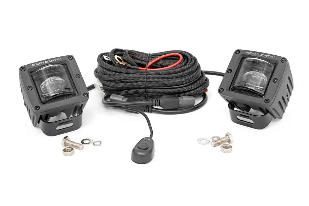 Rough Country 2 Inch Black Series Led Light Pods Sae Fog 1