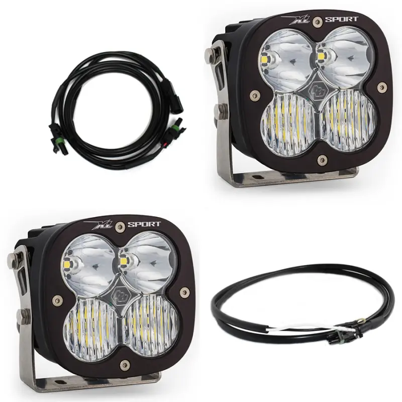 Baja Designs Jeep Jl/Jt Rubicon Steel Bumper Led Light Kit Xl Sport W/Upfitter 1