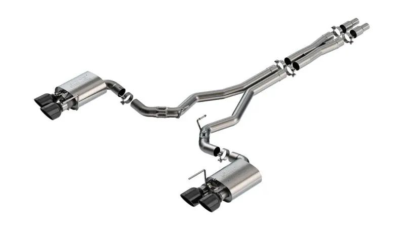 Borla 2024 Ford Mustang Dark Horse 5.0L V8 W/Active Exhaust Atak Cat-Back Exhaust System - Bc Tips 1
