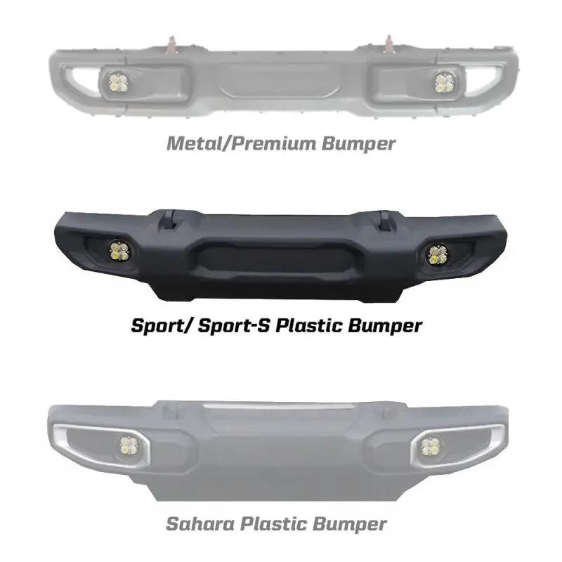 Baja Designs 2018 Wrangler Jl Squadron Sport Series Fog Pocket Kit 1