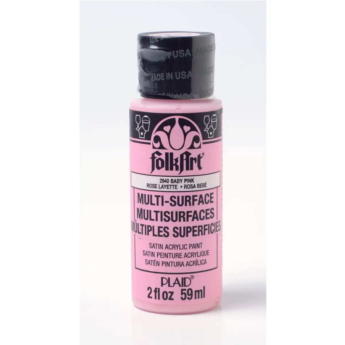 Folkart • Multi-Surface Paint Baby Pink 59Ml 1