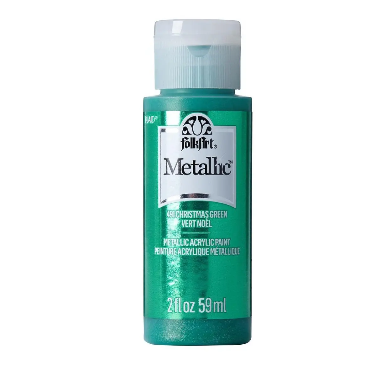 Folkart • Metallic Acrylic Paint Christmas Green 59Ml 1