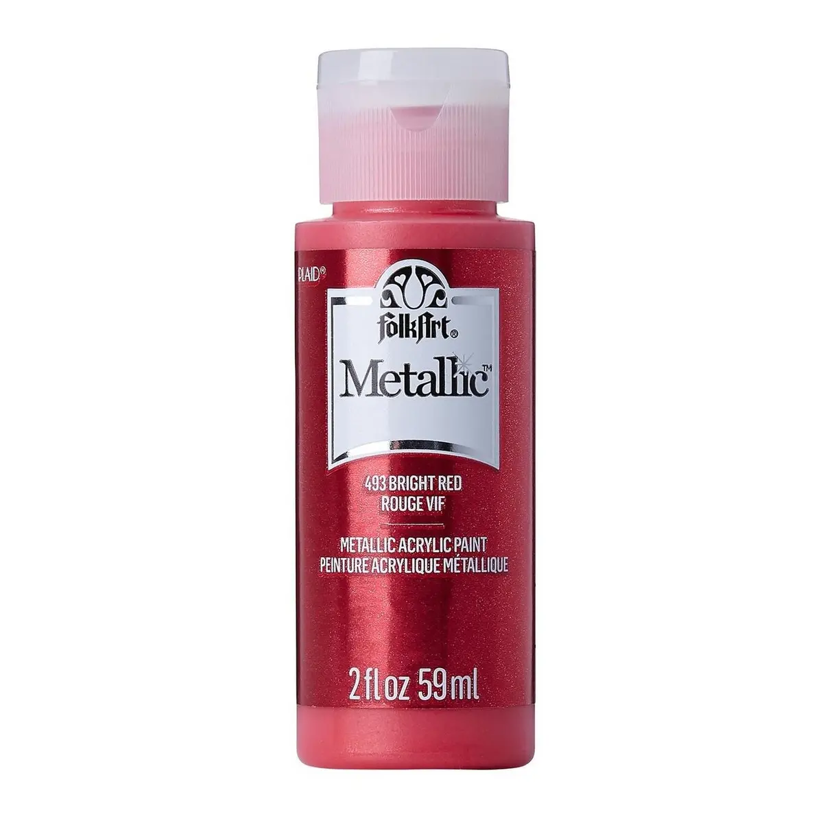 Folkart • Metallic Acrylic Paint Bright Red 59Ml 1