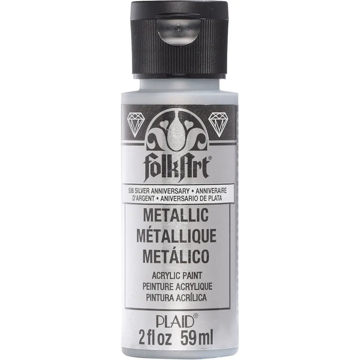 Folkart • Metallic Acrylic Paint Silver Anniversary 59Ml 1