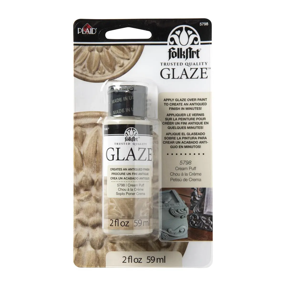 Folkart • Glaze Cream Puff 59Ml 1