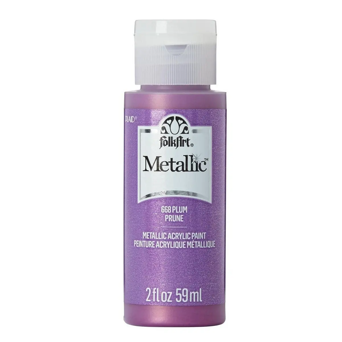 Folkart • Metallic Acrylic Paint Plum 59Ml 1