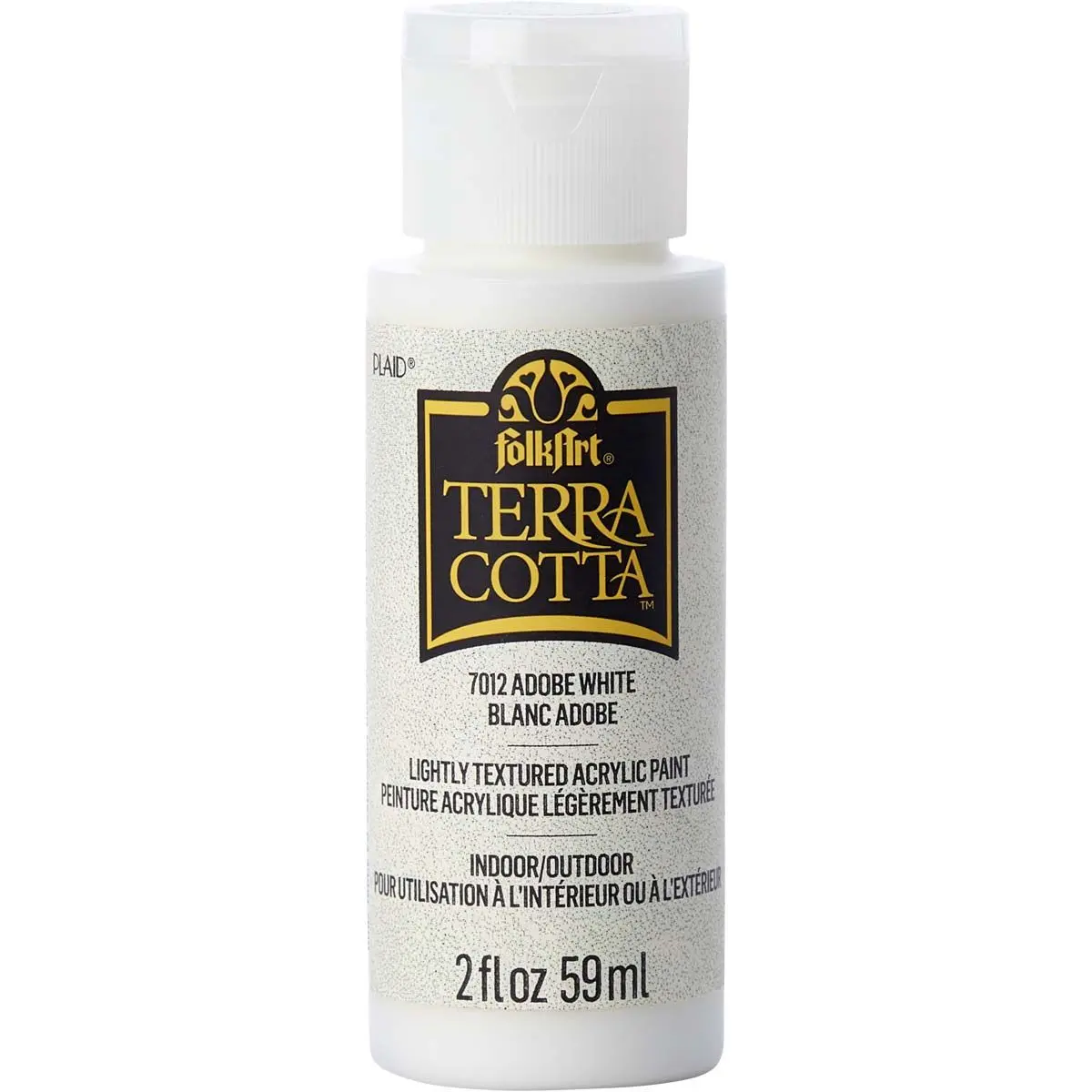 Folkart • Terra Cotta Textured Acrylic Paint 59Ml Adobe White 1
