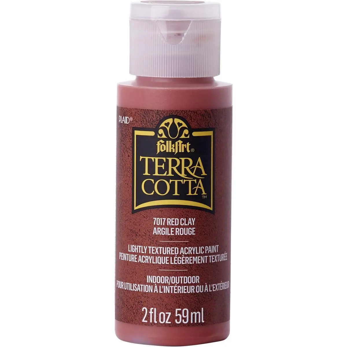 Folkart • Terra Cotta Textured Acrylic Paint 59Ml Red Clay 1