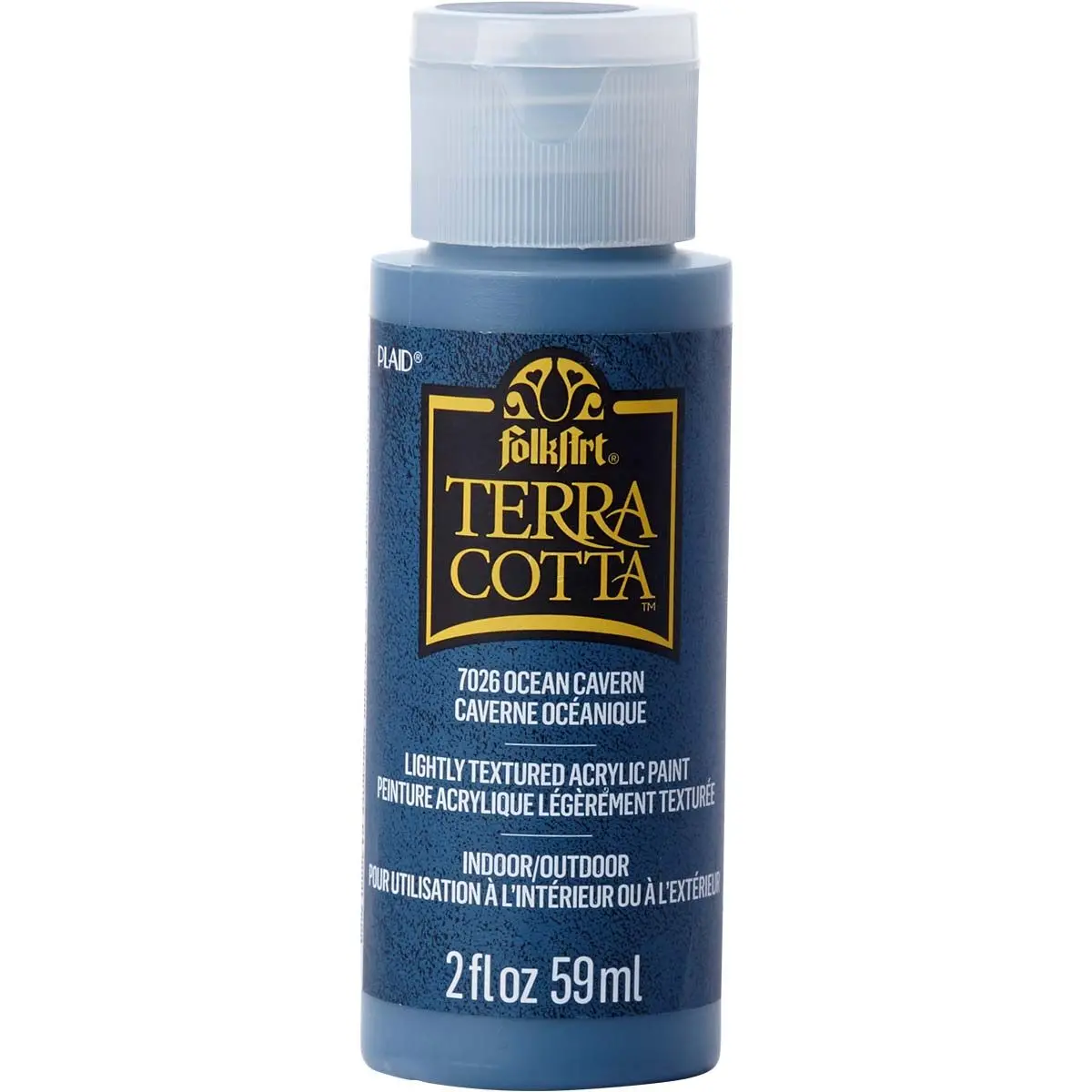 Folkart • Terra Cotta Textured Acrylic Paint 59Ml Ocean Cavern 1