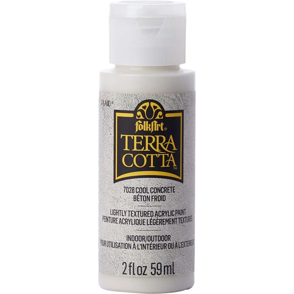 Folkart • Terra Cotta Textured Acrylic Paint 59Ml Cool Concrete 1
