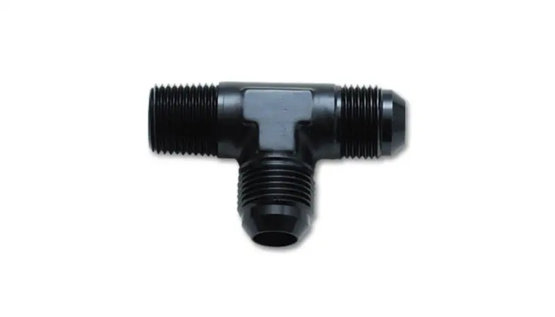 Vibrant -4An X 1/8In Npt Flare To Pipe On Run Tee Adapter Fitting - Aluminum 1