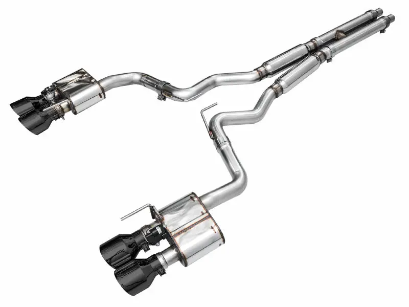 Awe 2024 Ford Mustang Dark Horse S650 Rwd Switchpath Catback Exhaust W/ Quad Diamond Black Tips 1