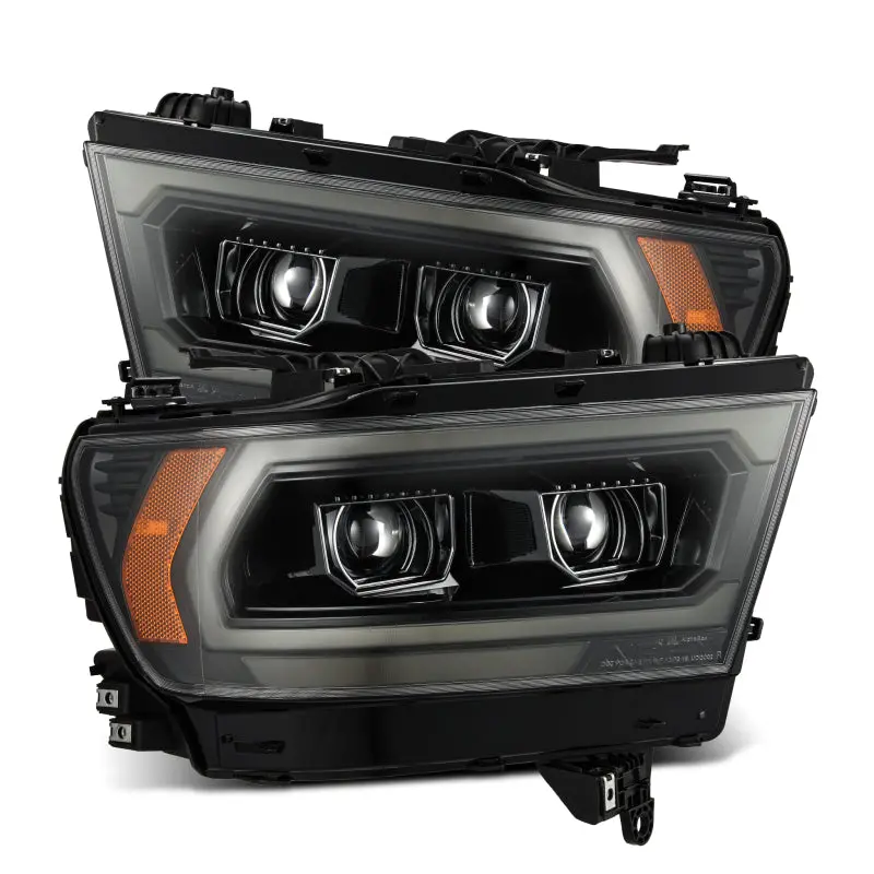 Alpharex 19-22 Ram 1500 Luxx Led Projector Headlights Alpha Black 1