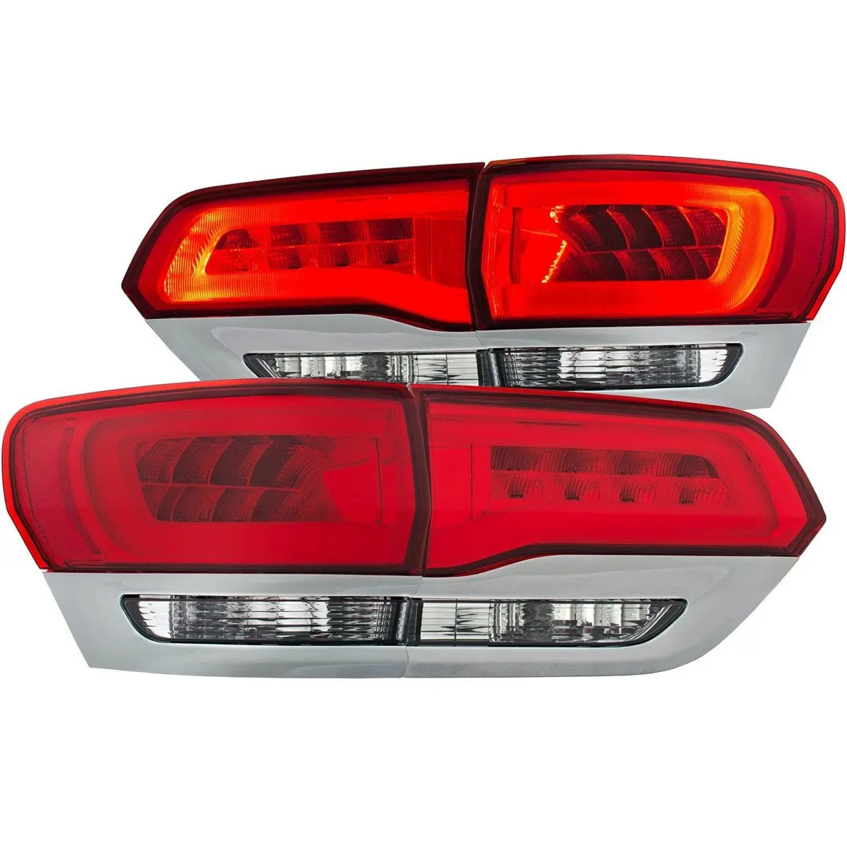 Anzo Led Tail Lights Jeep Grand Cherokee (2014-2017) Black Or Chrome Housing 1