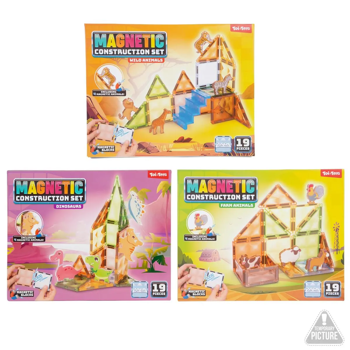 Toi-Toys Magneetpanelen Met Dieren 19-Delig 1