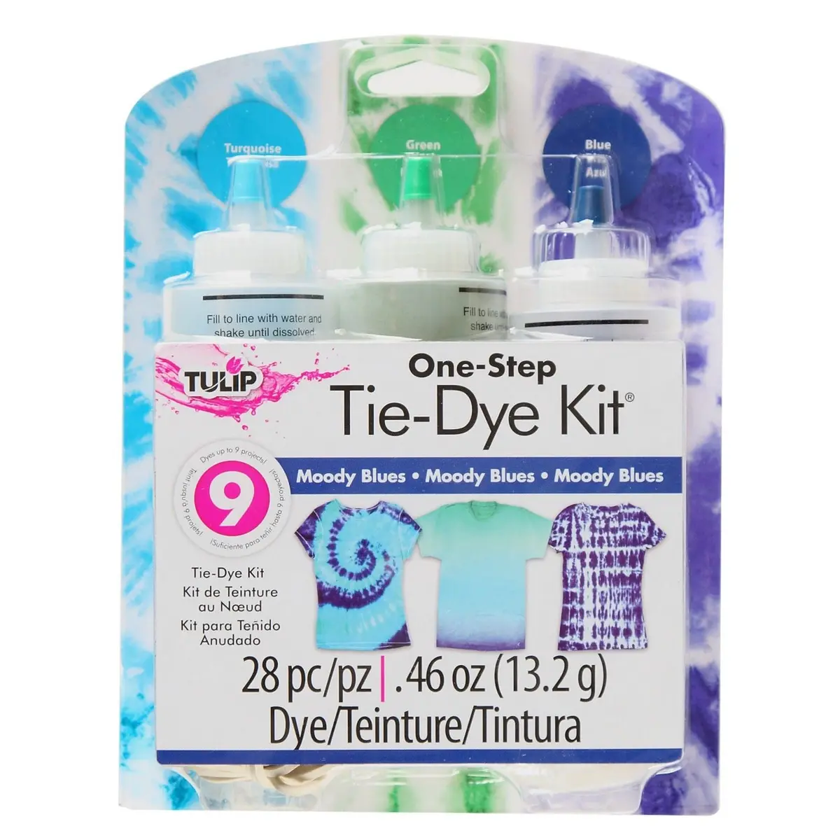 Tulip One-Step Tie Dye Tulip • Tie-Dye Kit 3 Kleuren Moody Blues 1