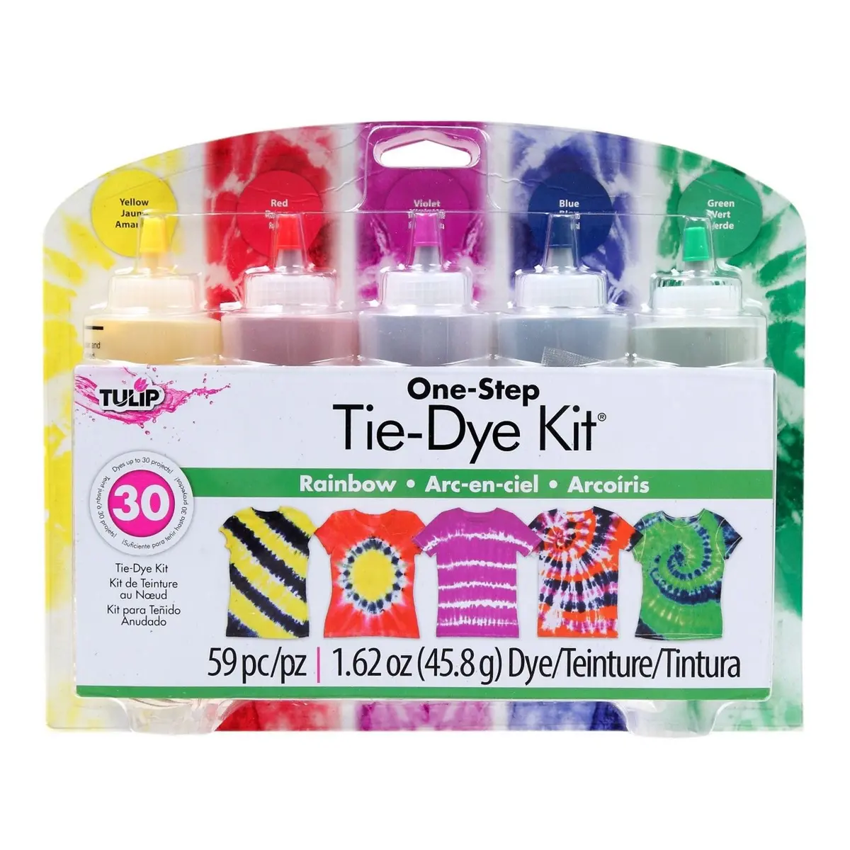Tulip One-Step Tie Dye Tulip • Tie-Dye Kit 5 Kleuren Rainbow 1