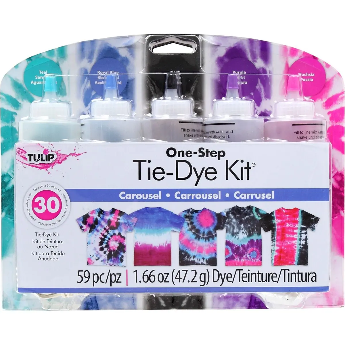 Tulip One-Step Tie Dye Tulip • Tie-Dye Kit 5 Kleuren Carousel 1