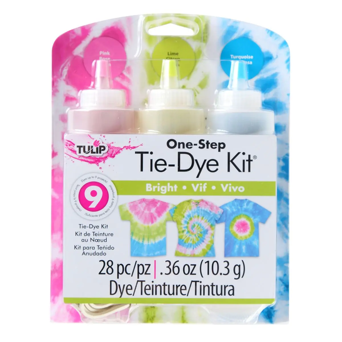 Tulip One-Step Tie Dye Tulip • Tie-Dye Kit 3 Kleuren Brights 1