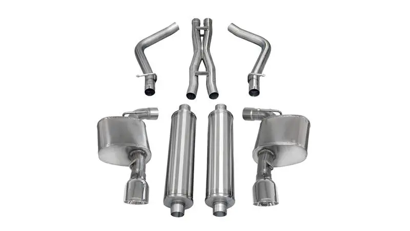 Corsa 2012-2013 Dodge Charger Srt-8 6.4L V8 Polished Sport Cat-Back Exhaust 2