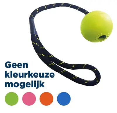 Happy Pet Tough Toys Floater Rubber Bal Touw Assorti 1