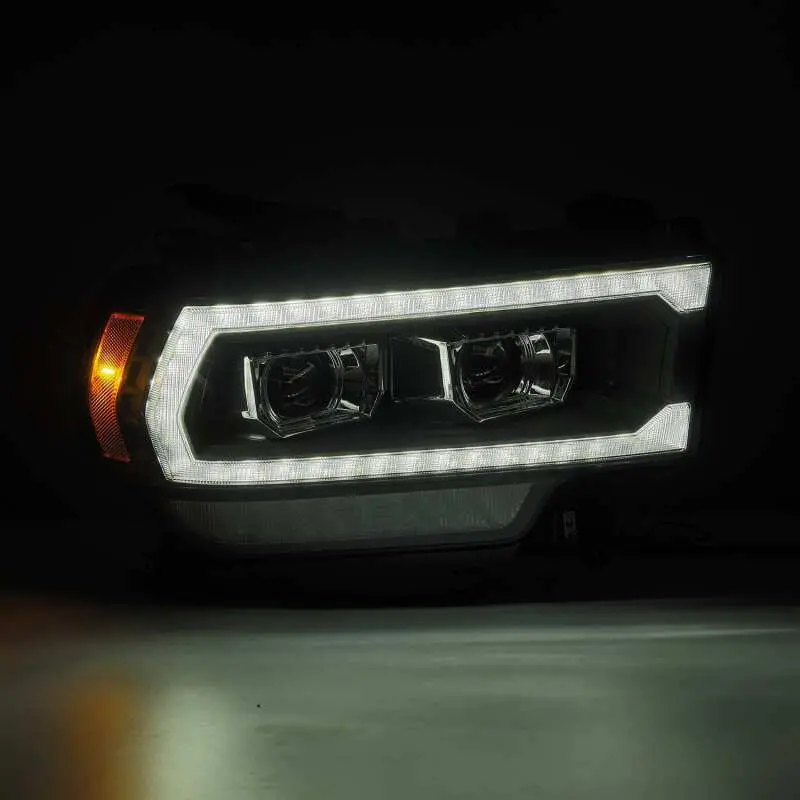 Alpharex 19-21 Ram 2500 Luxx Led Proj Headlights Plank Style Black W/Activ Light/Seq Signal/Drl 2