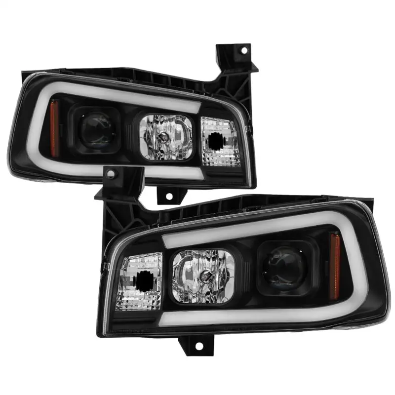Spyder Dodge Charger 06-10 Projector Headlights - Led Light Bar - Black Pro-Yd-Dch05v2-Lb-Bk 1