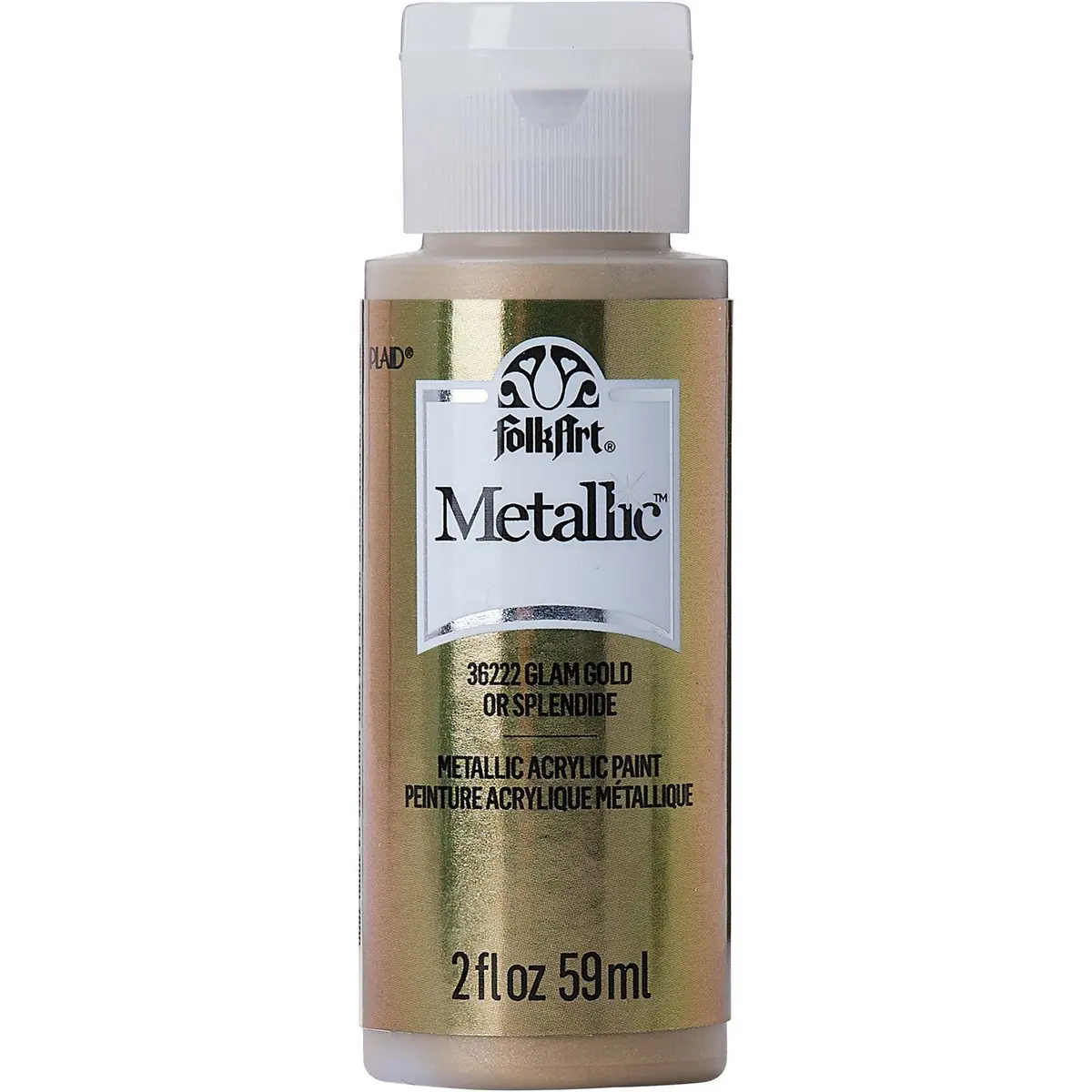 Folkart • Metallic Acrylic Paint Glam Gold 59Ml 1