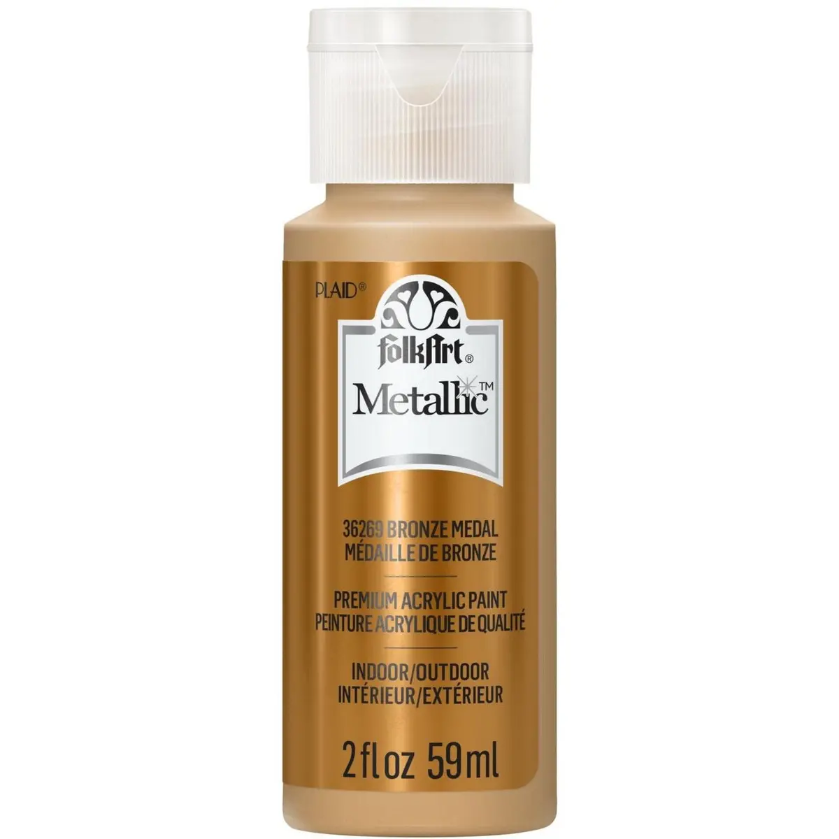 Folkart • Metallic Acrylic Paint Bronze Metal 59Ml 1