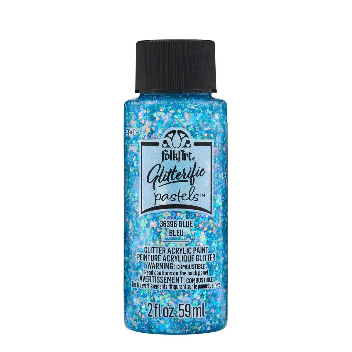 Folkart • Glitterific Pastels Acrylic Paint Blue 59Ml 1