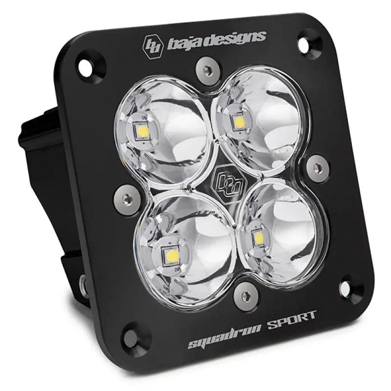 Baja Designs Squadron Sport Work/Scene Pattern Black Flush Mount Led Light Pod - Clear 1