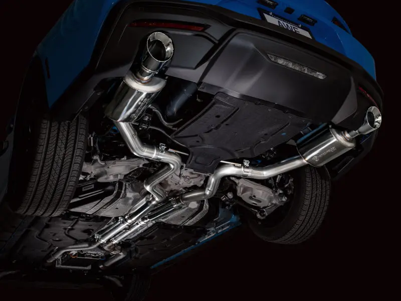 Awe 2024 Ford Mustang Gt Fastback S650 Rwd Touring Catback Exhaust W/ Dual Chrome Silver Tips 2