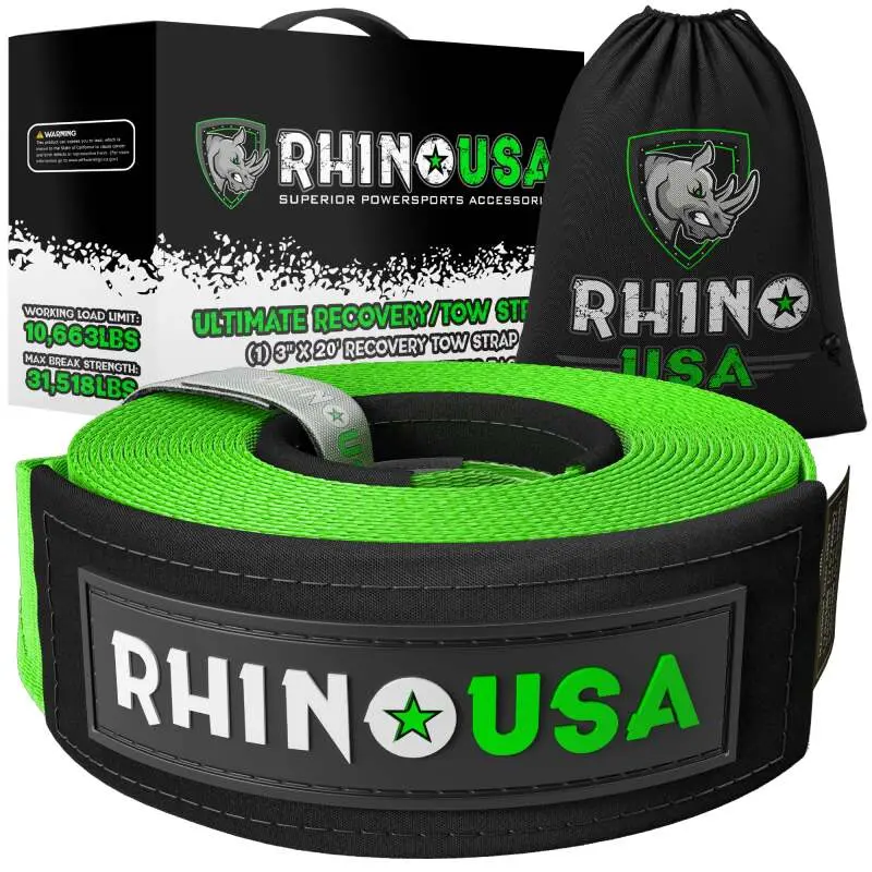 Rhino Usa Recovery Tree Saver Strap 3Inx8ft (Green) 1