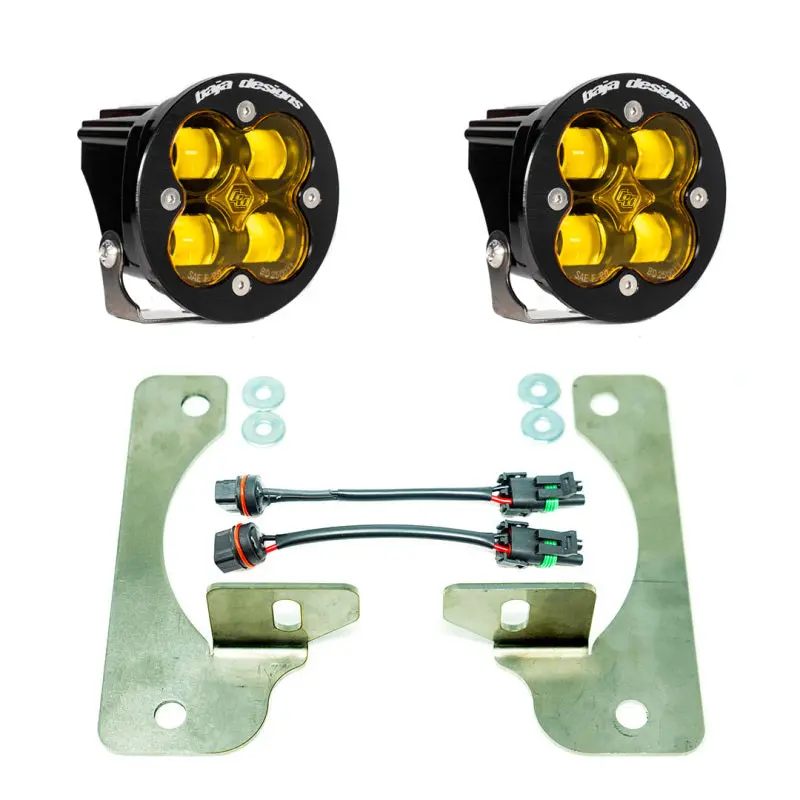 Baja Designs 2018+ Wrangler Jl Rubicon Squadron-R Fog Light Pocket Kit - Amber 1